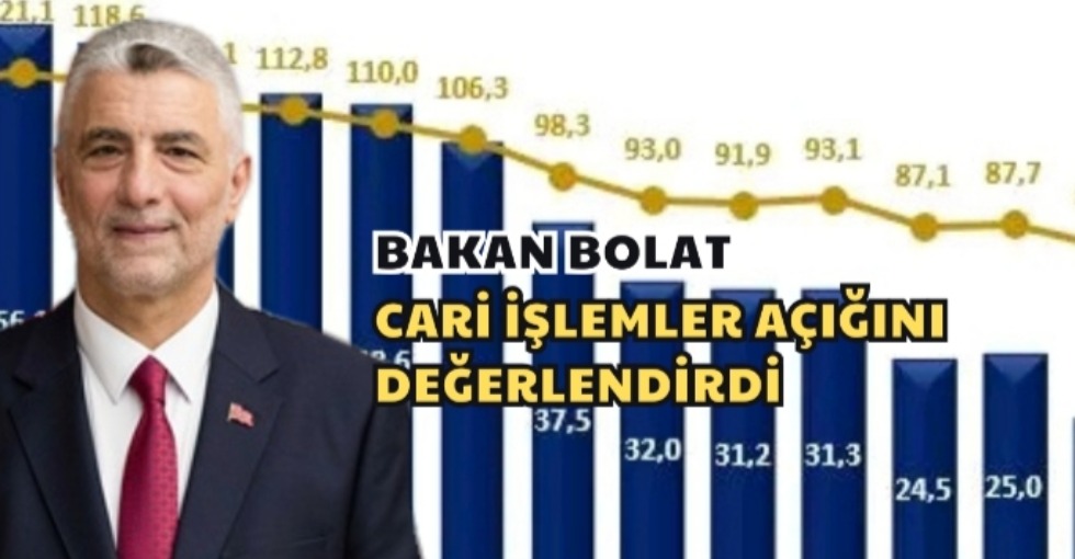 BAKAN BOLAT, CARİ İŞLEMLER AÇIĞINI DEĞERLENDİRDİ